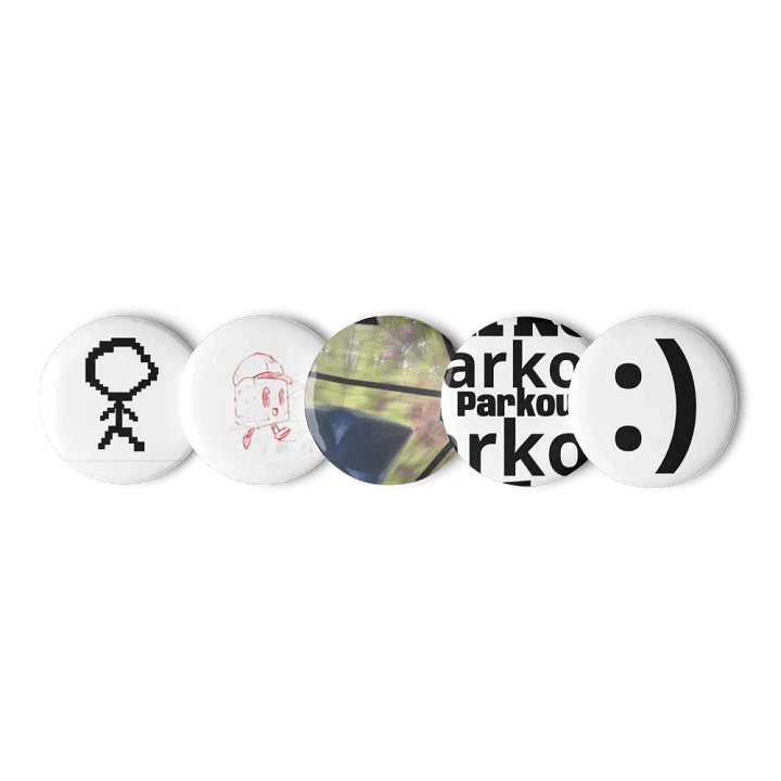 5 Pack Parkour button pins product image (1)