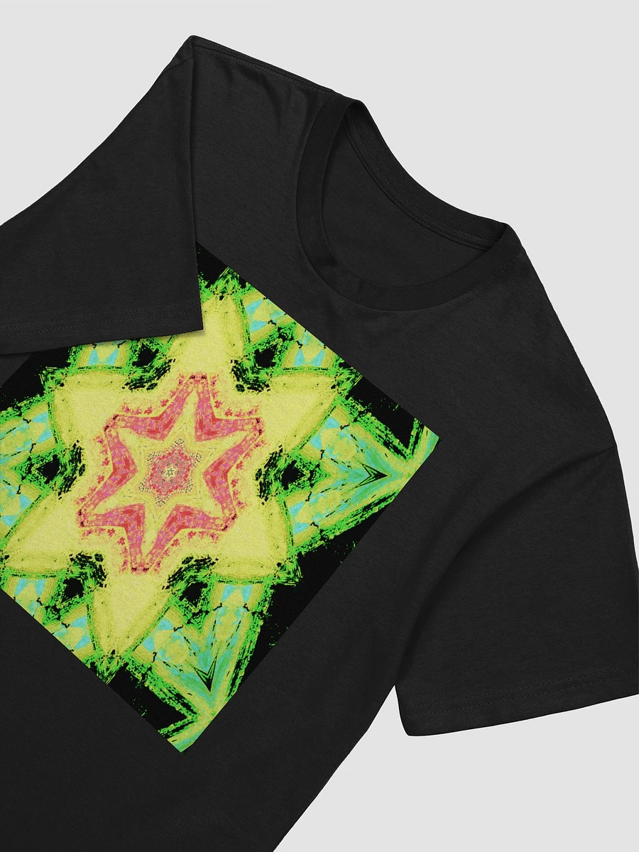 Abstract Green, Orange and Yellow Kaleidoscope Star Men's T Shirt product image (7)