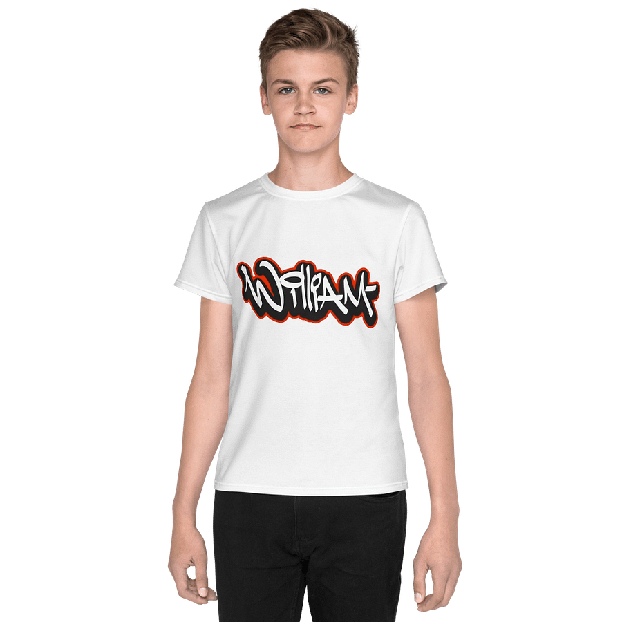 Kids Youth Crew Neck T-Shirt Wiliam Hip-Hop Slogan product image (1)