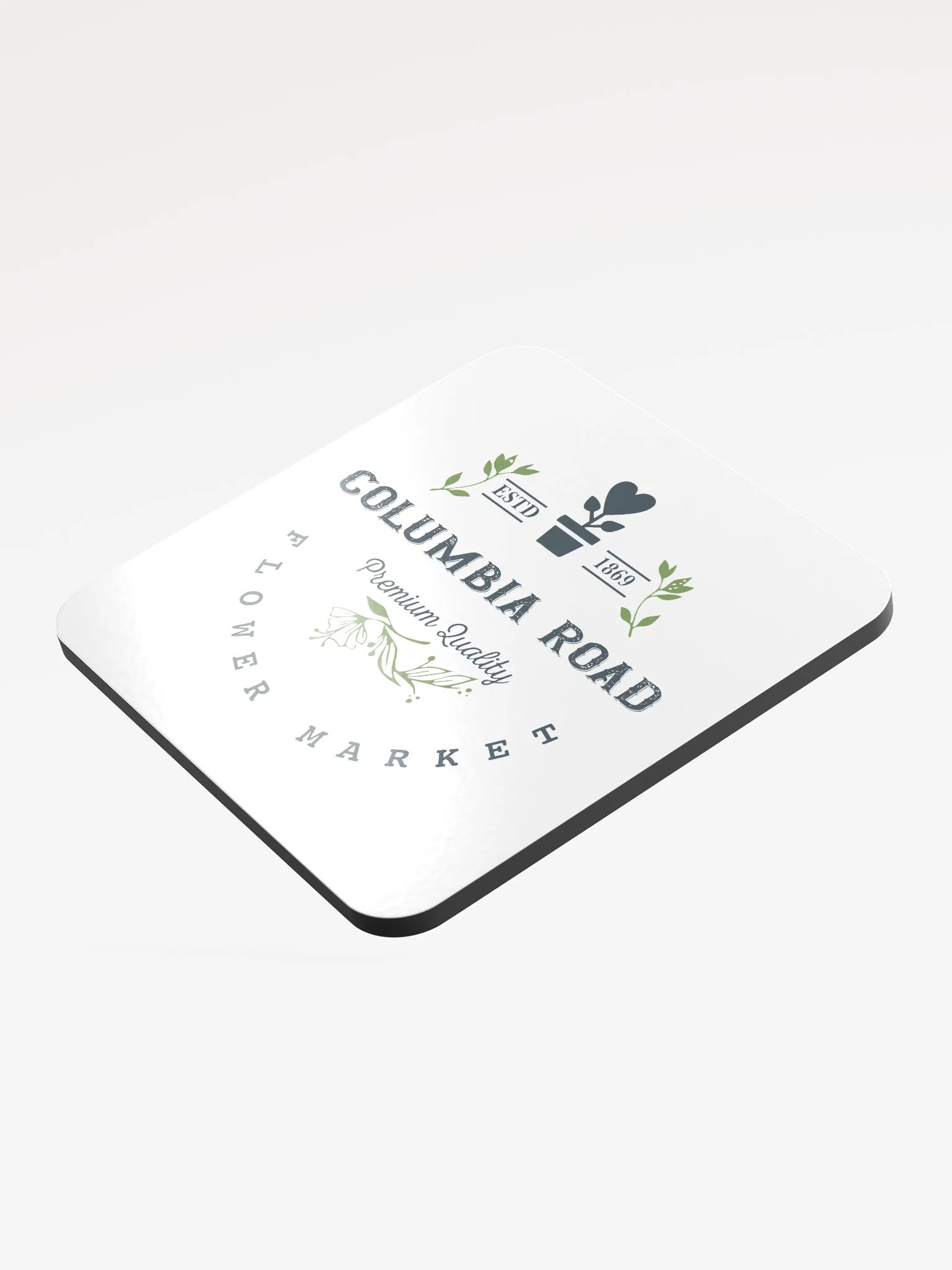 Columbia Road Market Cork Coaster (White) product image (3)