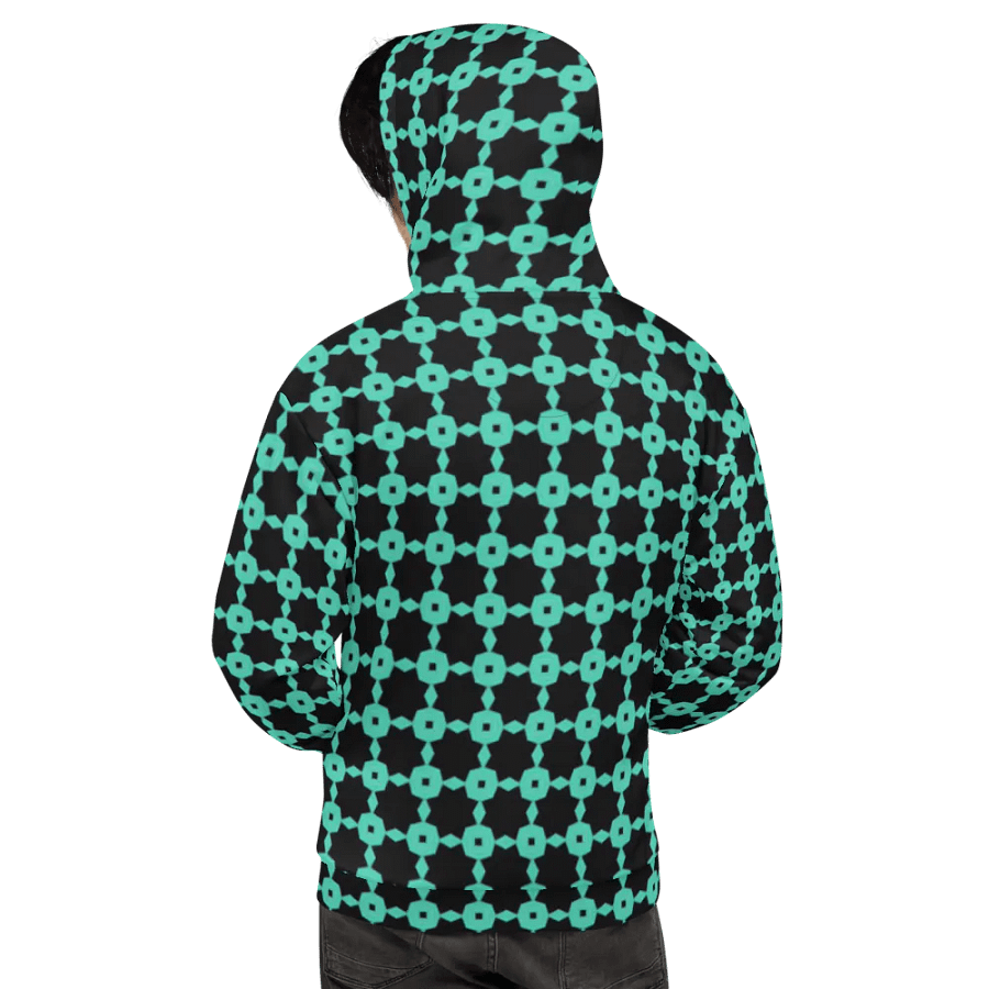 Abstract Repeating Chain Pattern Unisex All Over Print Hoodie product image (3)