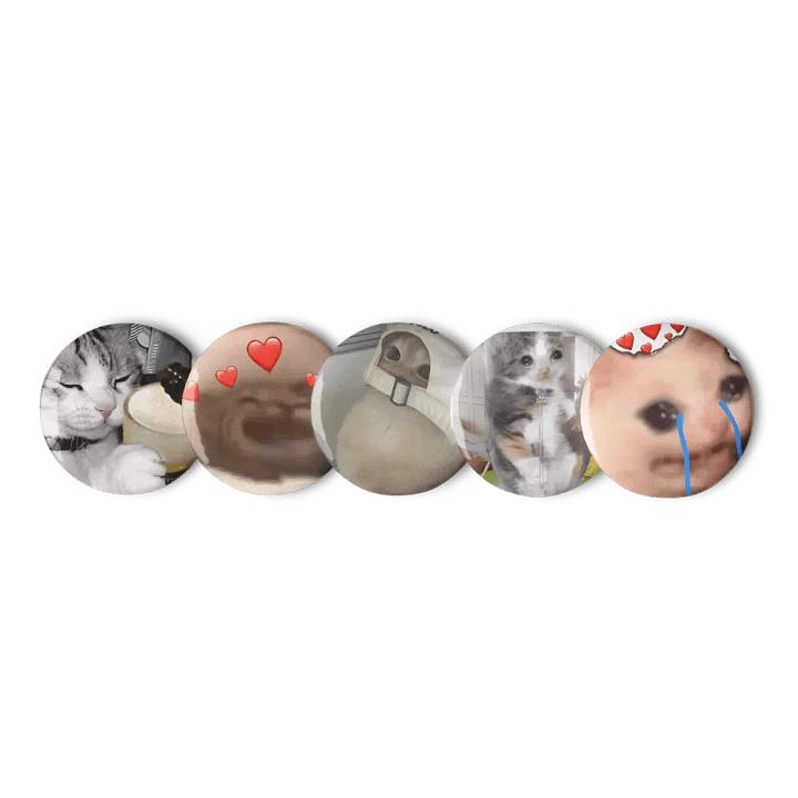 Set of Pin Buttons: Meme Cats 47 product image (3)