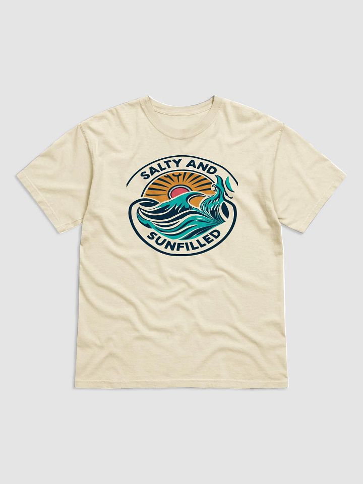 Ride the wave of summer ~ Salty & Sunfilled Wave Graphic Te product image (1)