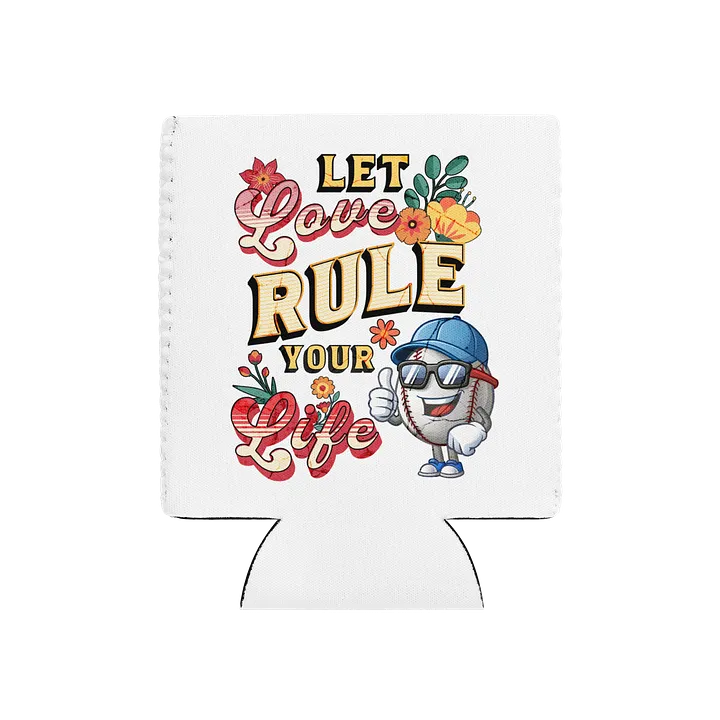 Let Love Rule Your Life Baseball Can Cooler product image (2)