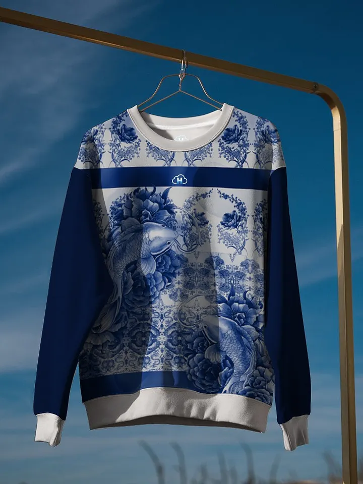 Koi-Porcelain-Recycled Unisex Sweatshirt product image (1)
