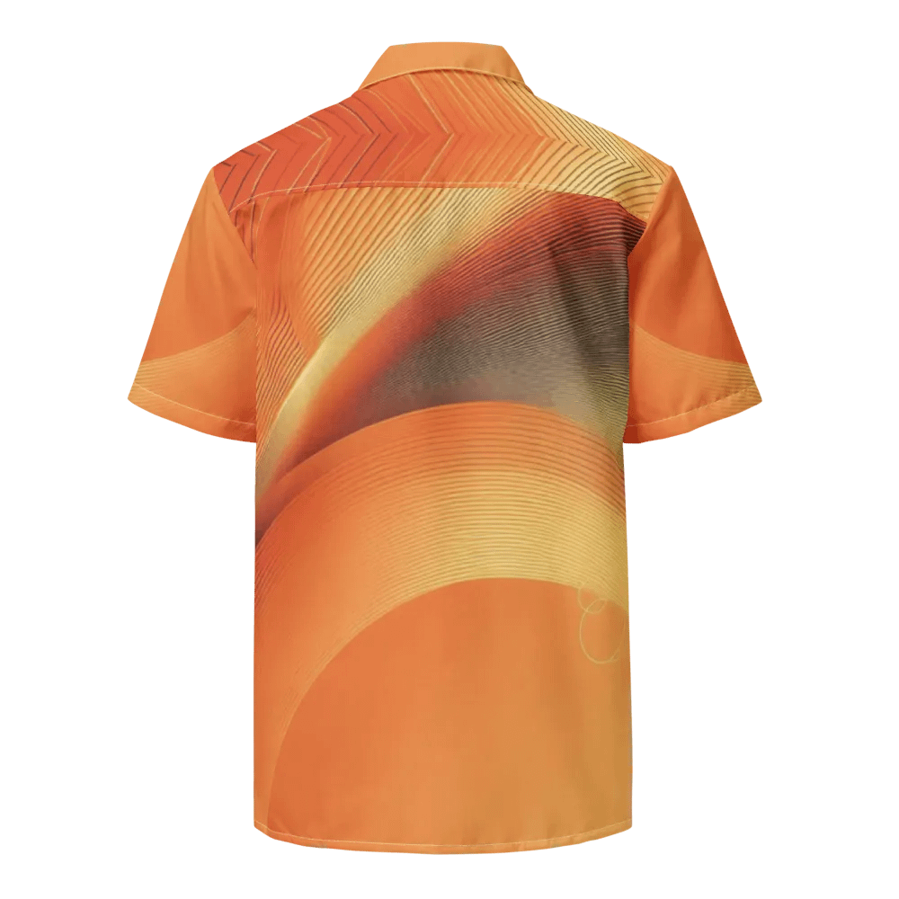 Men's Full-Print-5 Orange Hawaiian Shirt product image (5)