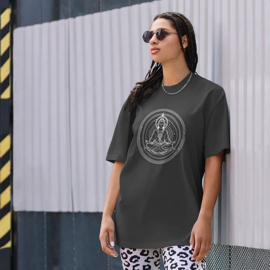 [Meditation 3 - White] Oversized T-Shirt product image (8)