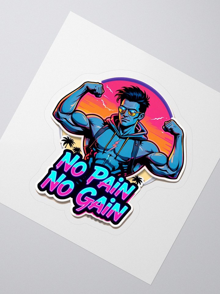 Flexin' Sunset Kiss Cut Stickers product image (2)