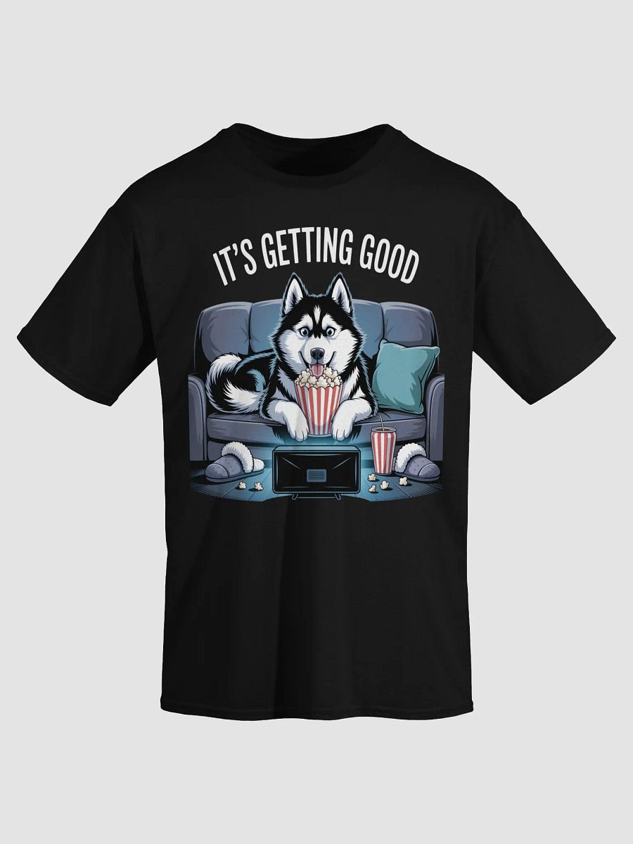 Cozy Husky Movie Night T-Shirt product image (15)