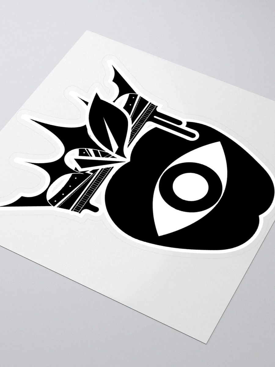 Crowned Apple LARGE (Black) ✦ Kiss Cut Stickers product image (8)