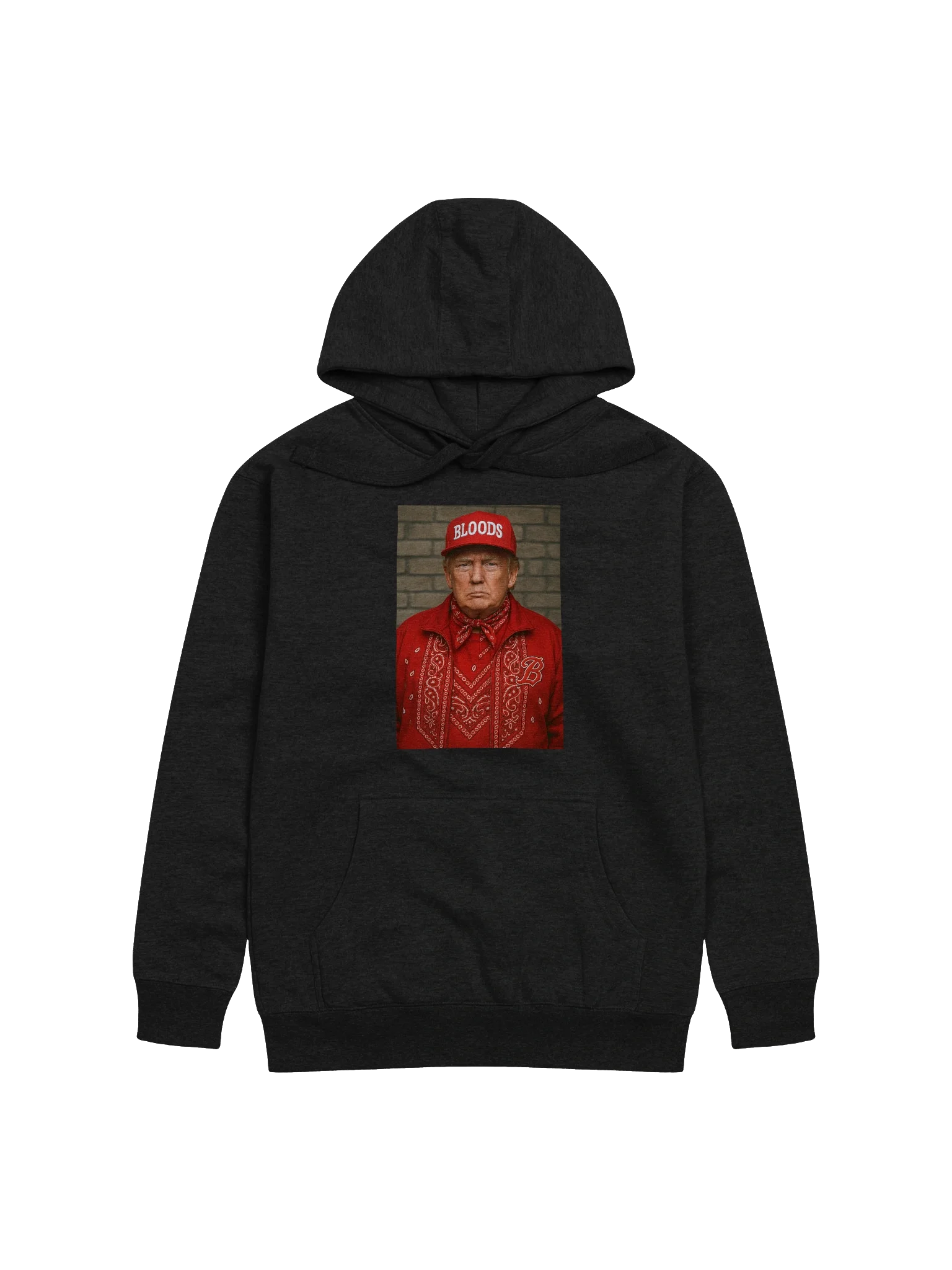 Trump Bloods Gang Style Graphic Hoodie product image (1)