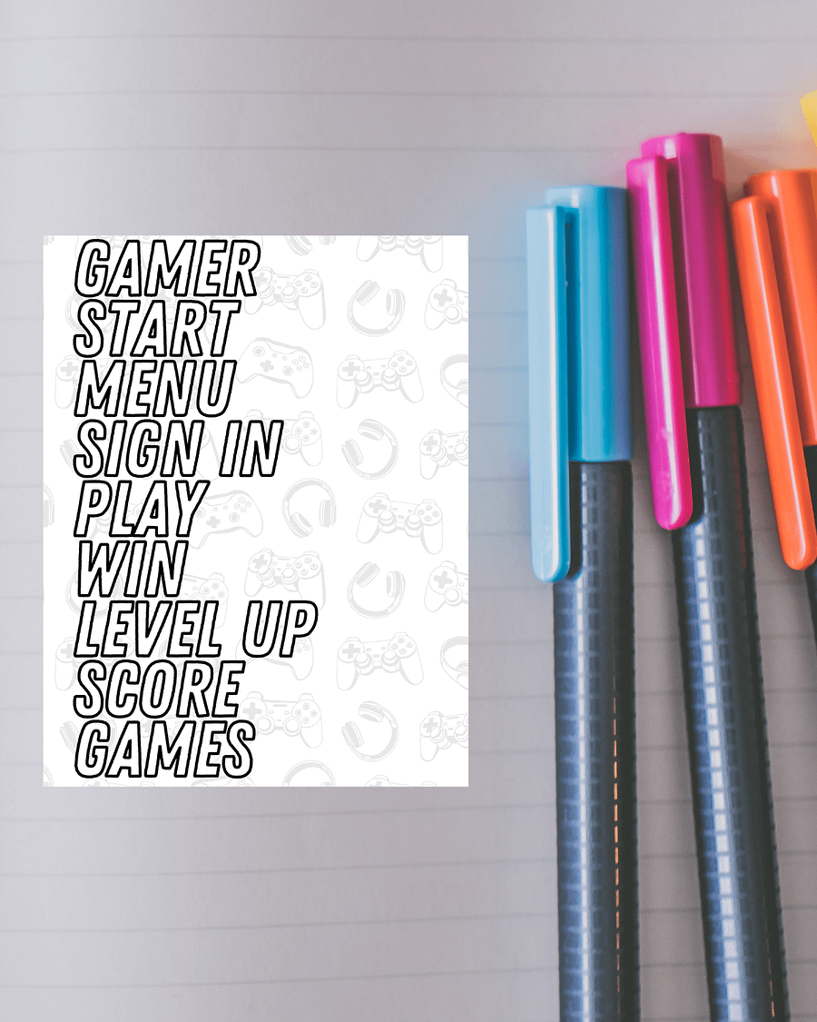 Gamer Gaming Coloring Pages product image (3)
