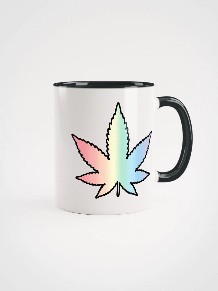 Pastel Rainbow Weed Leaf Mug product image (1)
