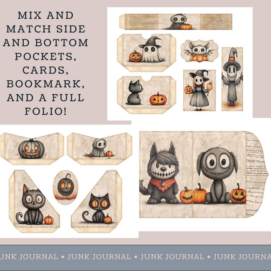 Spooky Halloween - Printable Folio Kit V7 product image (2)