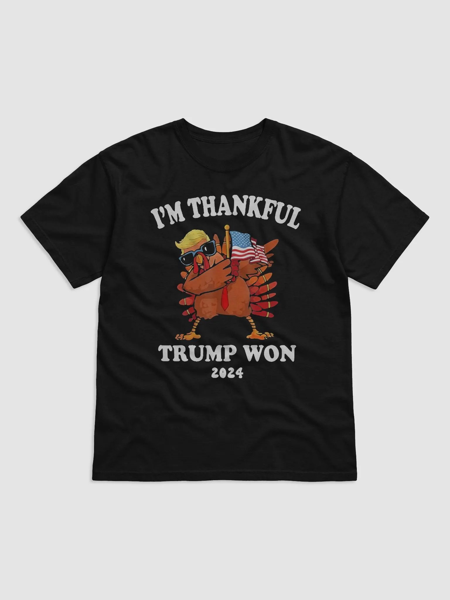 I’m Thankful Trump Won 2024 Thanksgiving Turkey Shirt product image (2)