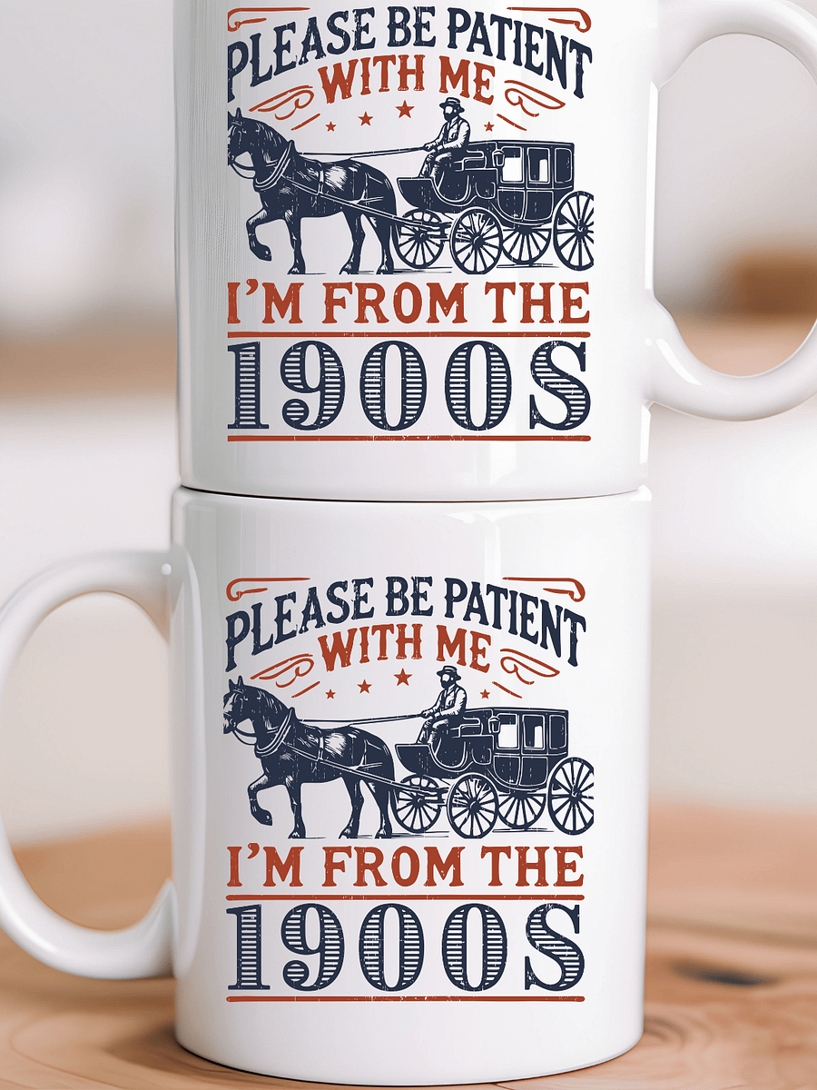 Vintage Horse Cart Coffee Mug – Funny Retro Gift with 1900s Humor product image (6)