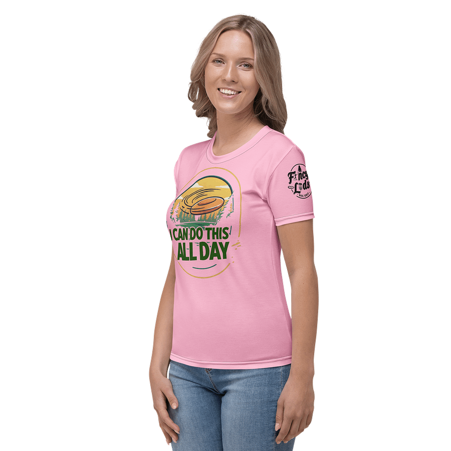 Fancy Lads Women's Pink T-shirt "I Can Do This All Day" product image (3)