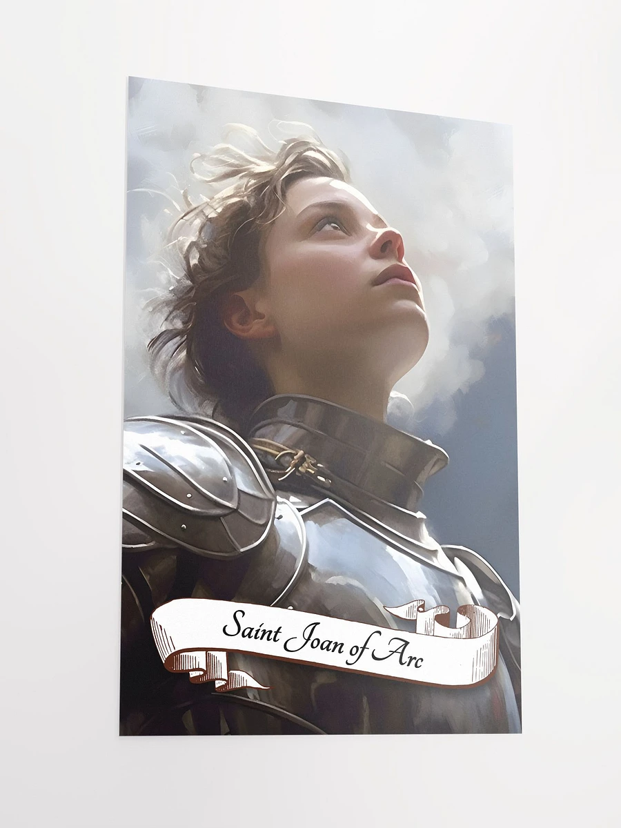 Saint Joan of Arc Patron Saint of France, Soldiers, Prisoners, Military Personnel, Rape Victims, Youth, Matte Poster product image (4)