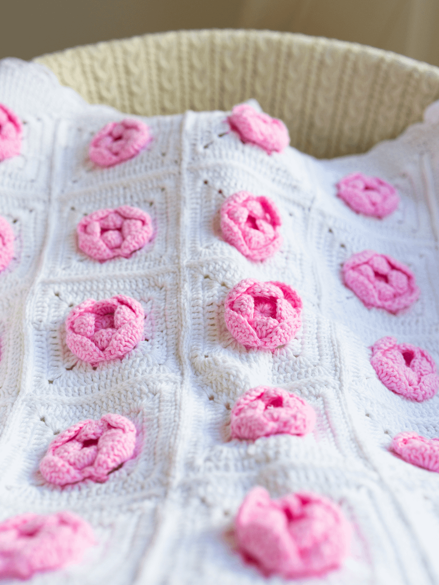 Crochet Pattern: Rose Baby Blanket product image (8)