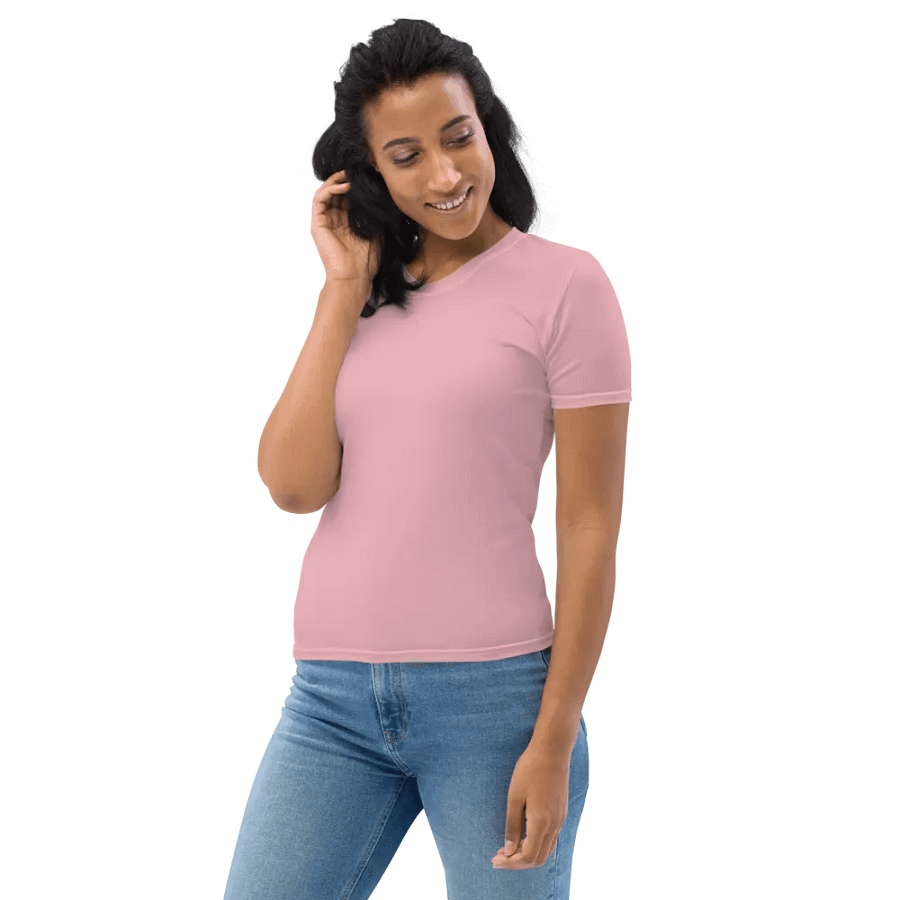 Plain Dusty Light Pink Soft Summer Women's Crewneck Polyester Heavyweight Premium T-Shirt by Treasure Pie product image (6)