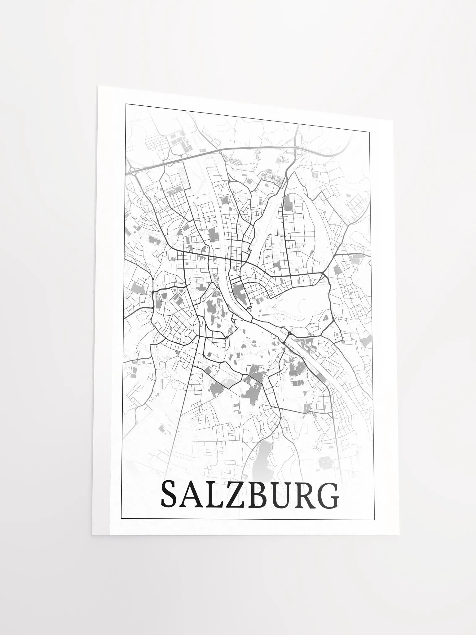 Salzburg, Austria, city map print product image (14)