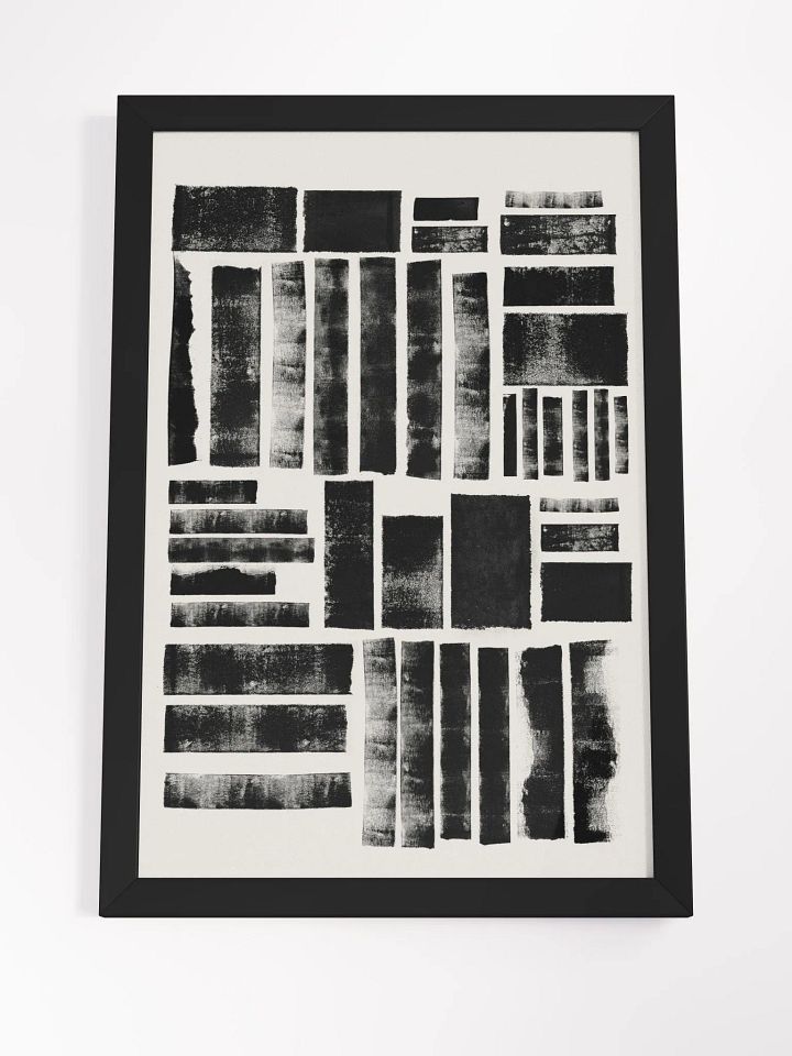 Distressed Symmetry Framed Poster | Rustic Geometric Elegance for Your Walls product image (1)