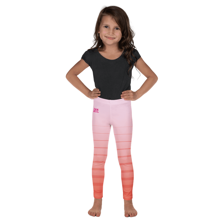 🎨Girls’ | Little Kids | Cape Cuties by BRN.2C.C.™| Leggings 💫| Pink Logo on Pink Horizontal Lines product image (1)