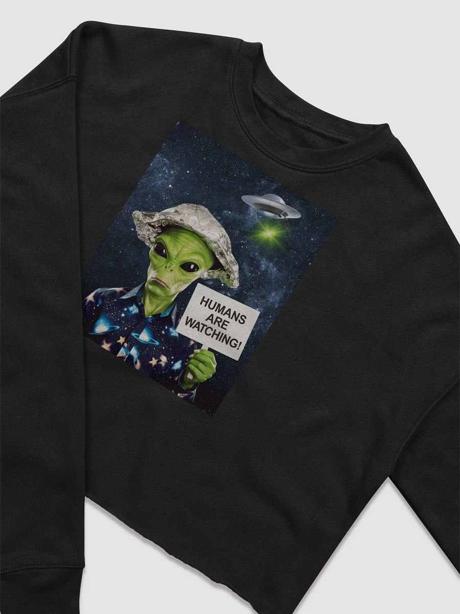 Extraterrestrial Warning Crop Sweatshirt Bella+Canvas (Women's) product image (9)