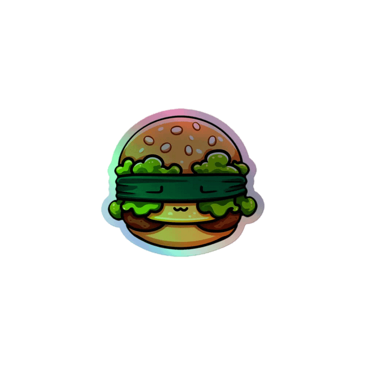 Whimsical Cheeseburger Holographic Sticker Sheet product image (1)