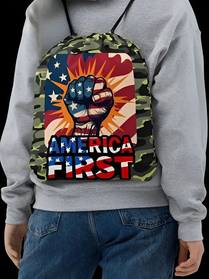 Drawstring Bag: America First product image (1)