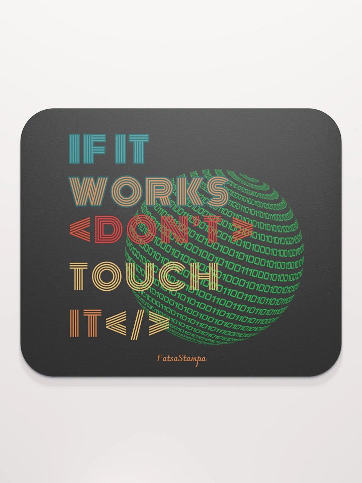 Binary Code Sphere Mouse Pad product image (2)