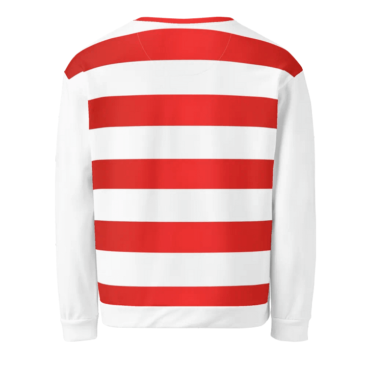 Gradient Red and White Striped Sweatshirt product image (2)
