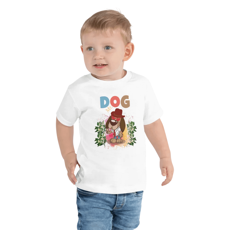 Mr. Dog Cute & Colorful Funny Toddler T-Shirt – Trendy Bella + Canvas Kids Gift product image (6)