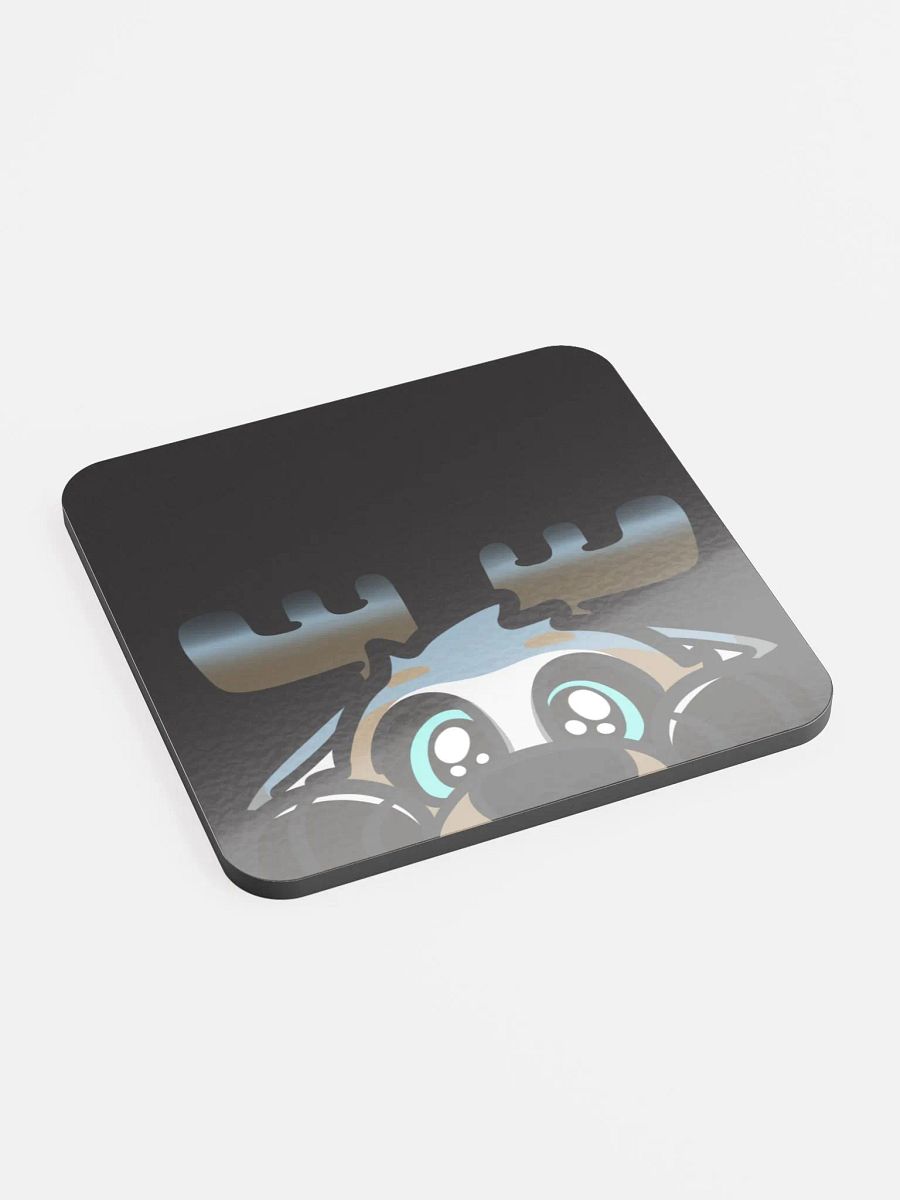Grey Lurky Gloss-Coated Cork Coaster product image (2)