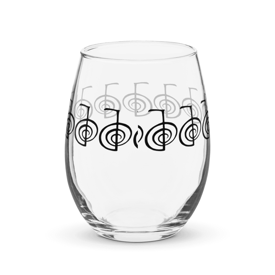 Drinking glass with Reiki healing symbol surrounding entire glass product image (6)