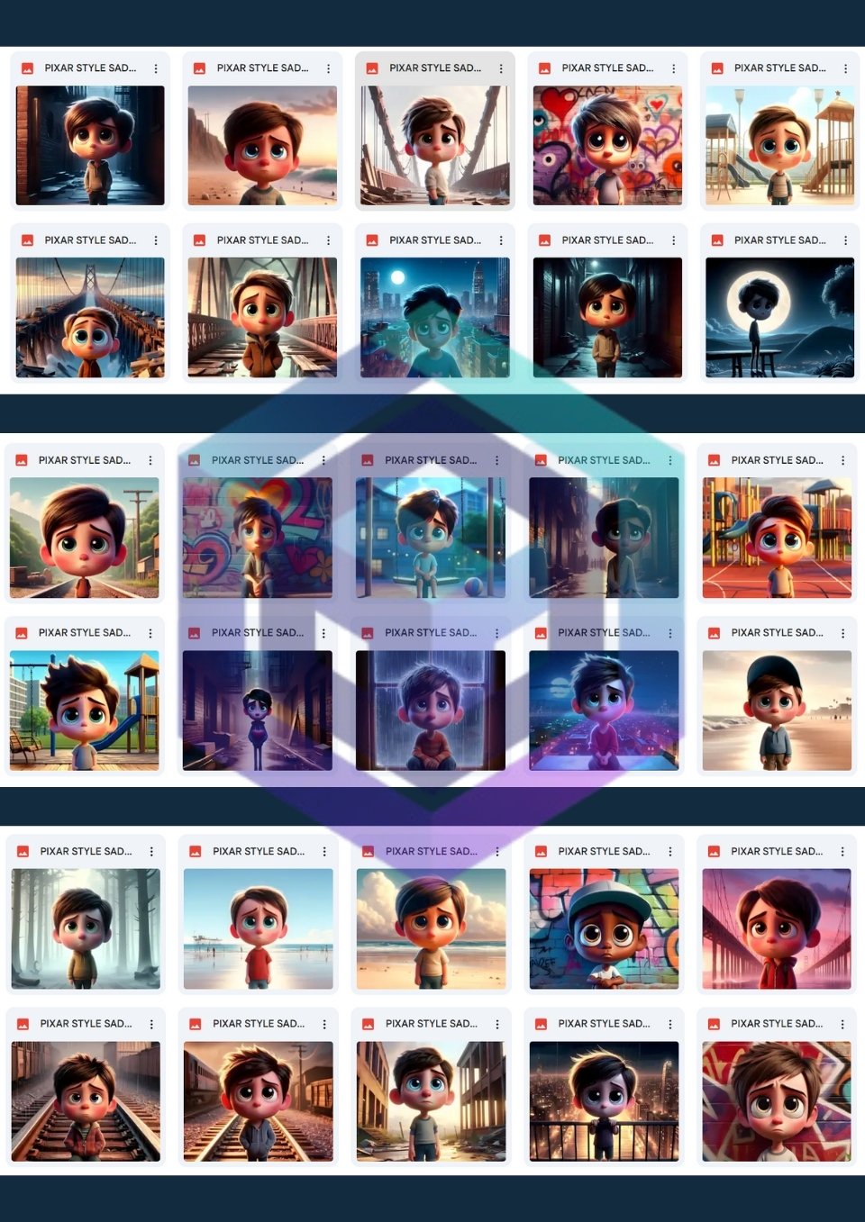 200 PIXAR STYLE SAD BOY IMAGES BUNDLE FOR DEEP EMOTIONAL STORYTELLING product image (3)
