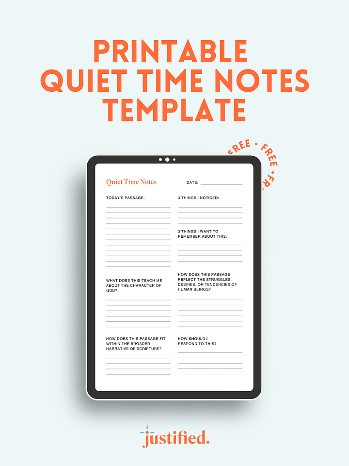 Quiet Time Notes Template product image (1)