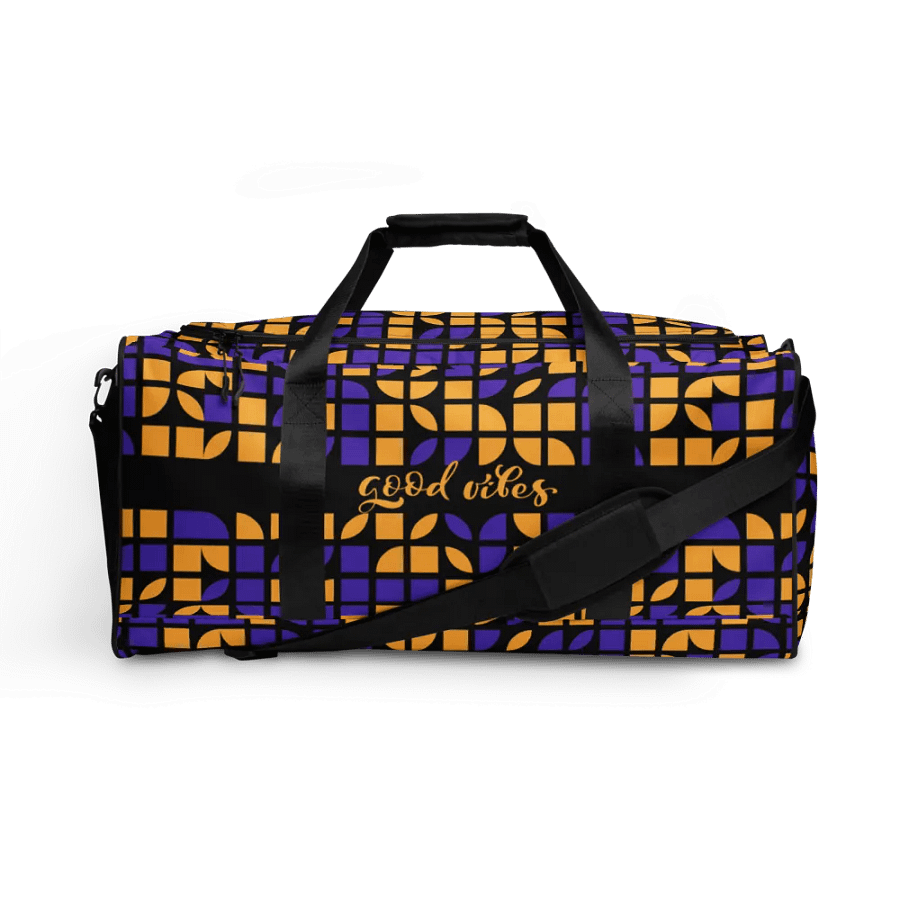 GOOD VIBES BLACK-ORANGE Duffle Bag product image (3)