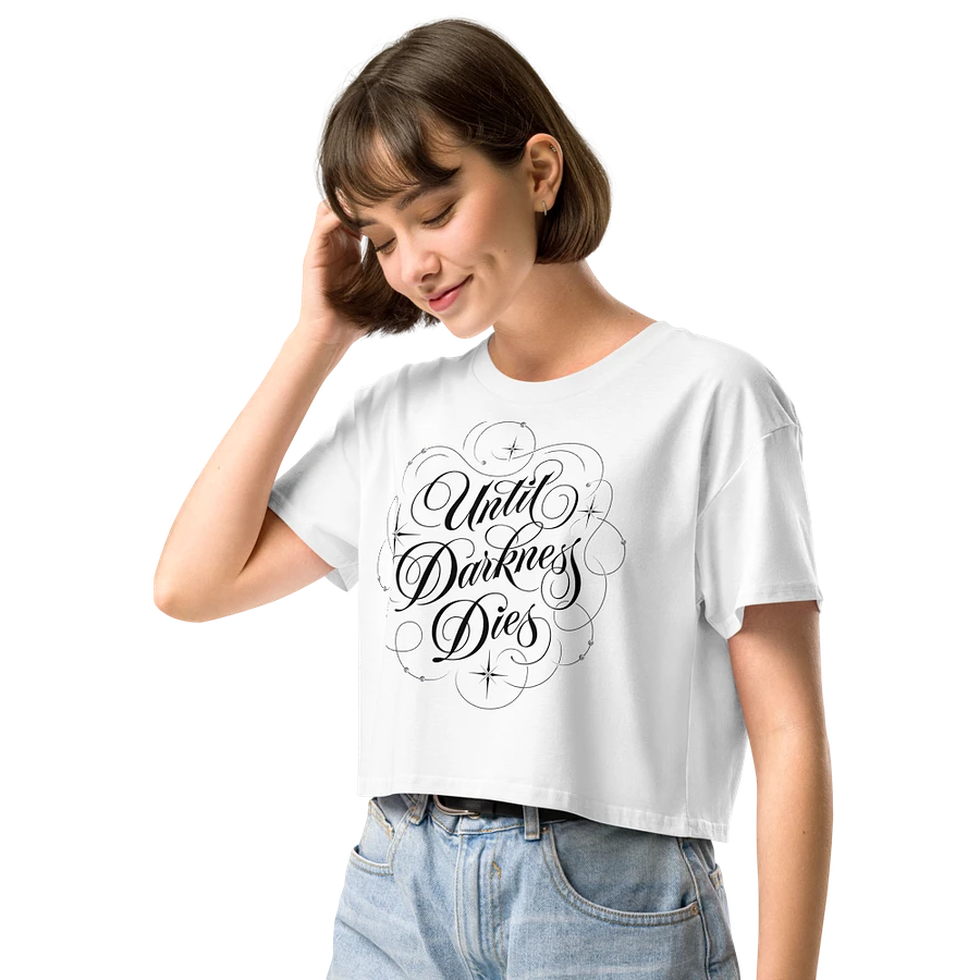 Until Darkness Dies (swirls design) Women's Premium Crop Top product image (122)