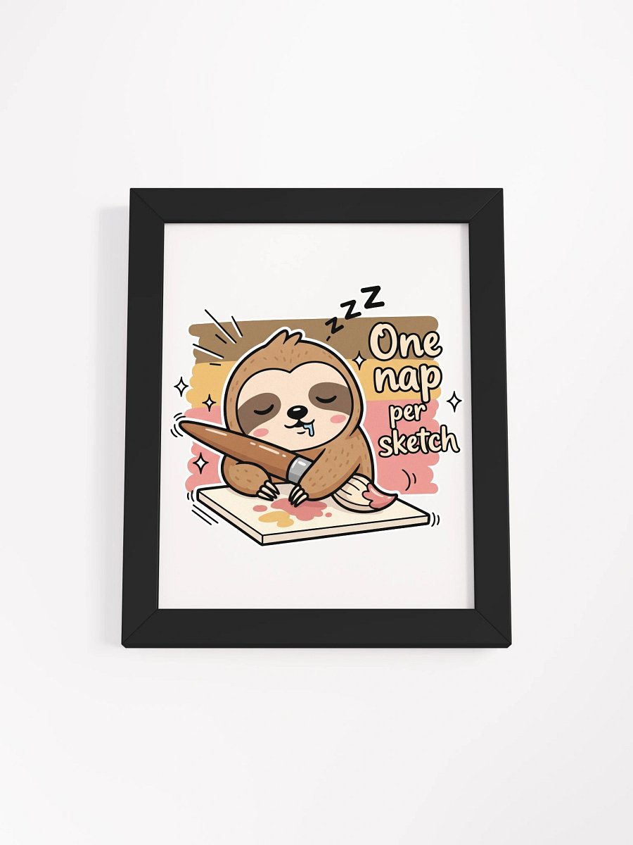 Drowsy Sloth Creator Framed High-Quality Matte Poster product image (6)
