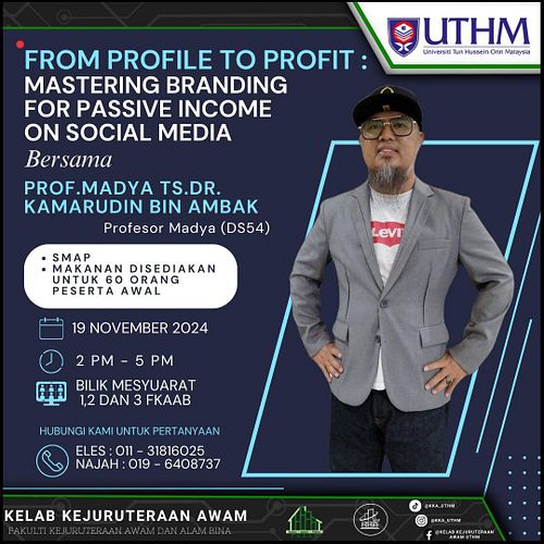 𝗦𝗘𝗦𝗜 𝗖𝗘𝗥𝗔𝗠𝗔𝗛: 𝗙𝗿𝗼𝗺 𝗣𝗿𝗼𝗳𝗶𝗹𝗲 𝘁𝗼 𝗣𝗿𝗼𝗳𝗶𝘁 

Program sempena GEGAR FKAAB, pelbagai slot dan aktiviti pelajar diadakan termasuk keus...