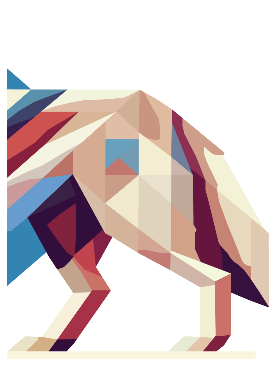 Free Geometric Wolf PNG Art - Transparent Background, Low Poly Animal Illustration product image (2)