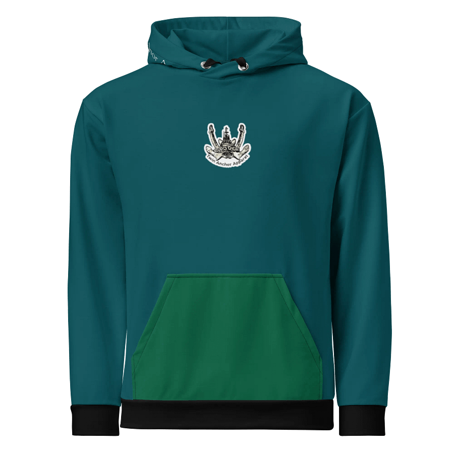 Teal Twin Anchor Logo Hoodie product image (1)