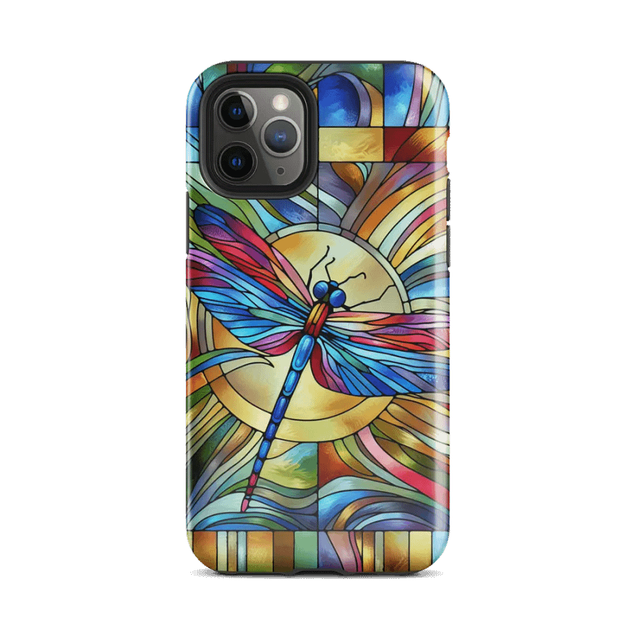 Tough Phone Case for iPhone® - Colorful Stained Glass Butterfly product image (2)