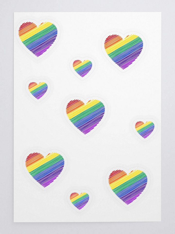 Rainbow Pride, LGBTQ themed stickers sheet product image (1)