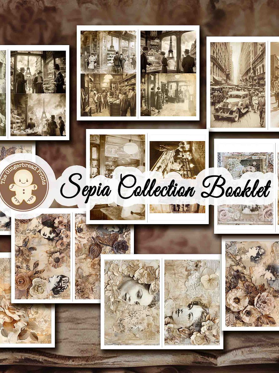100+ Sepia images booklet digital download product image (5)