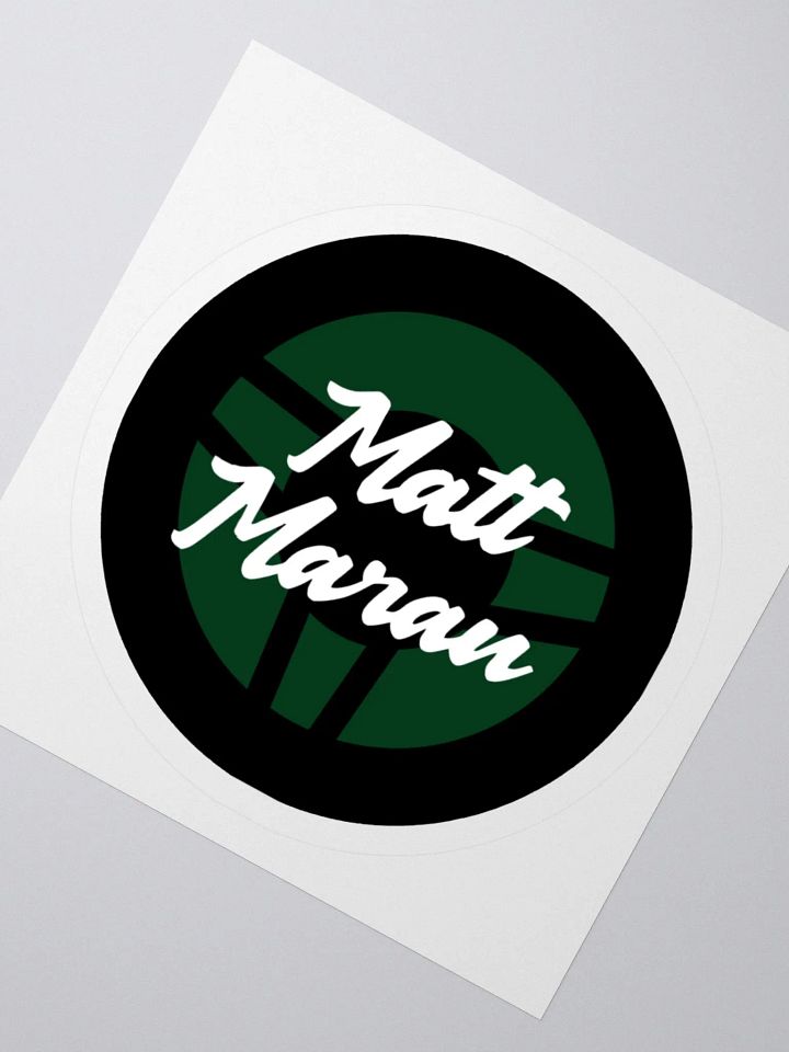 Round Matt Maran logo sticker product image (4)