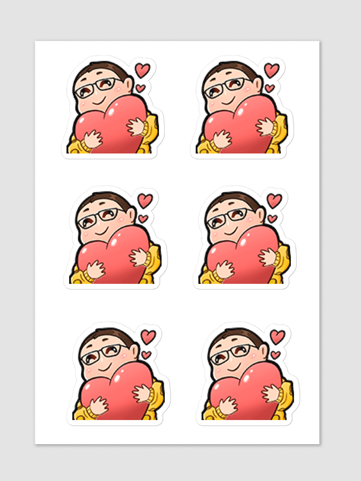 [wildlifesam] Heart sticker sheet product image (1)
