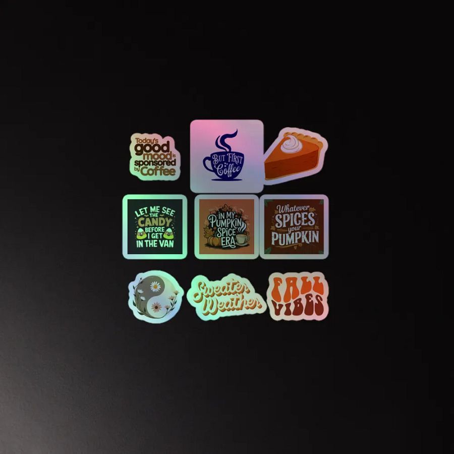 Fall Vibes Holographic Sticker Sheet product image (4)
