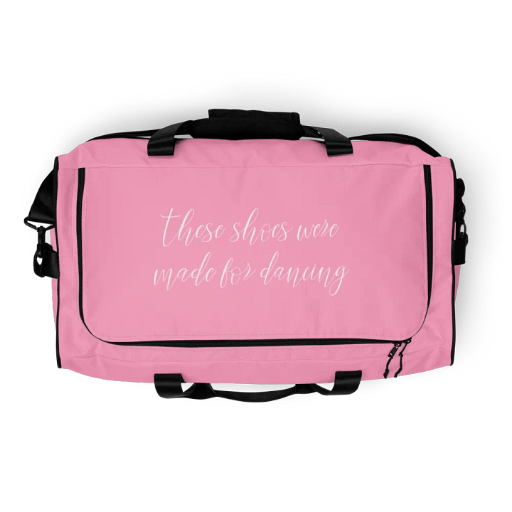 Large Dance Bag | Pink with White Logo and Quote product image (2)